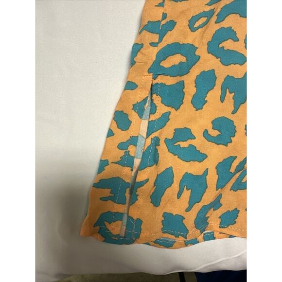 NWT Emily Wonder Short Sleeve Top Coral and Green Light Weight Summer Bright Fun - Picture 5 of 10